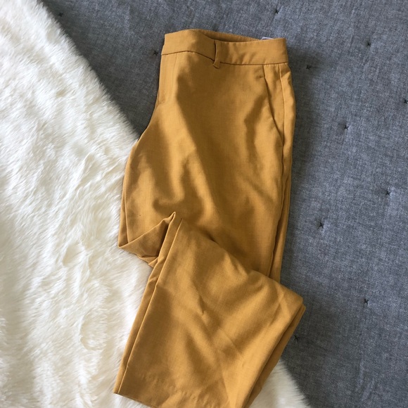 Old Navy Pants - Old navy Harper mustard cropped trousers sz.14p